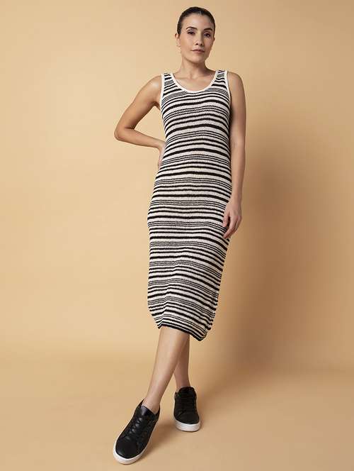 women black stripes sheath dress - 21514534 -  Standard Image - 0
