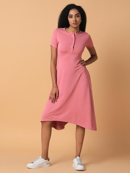 women pink solid a-line dress - 21514551 -  Standard Image - 0