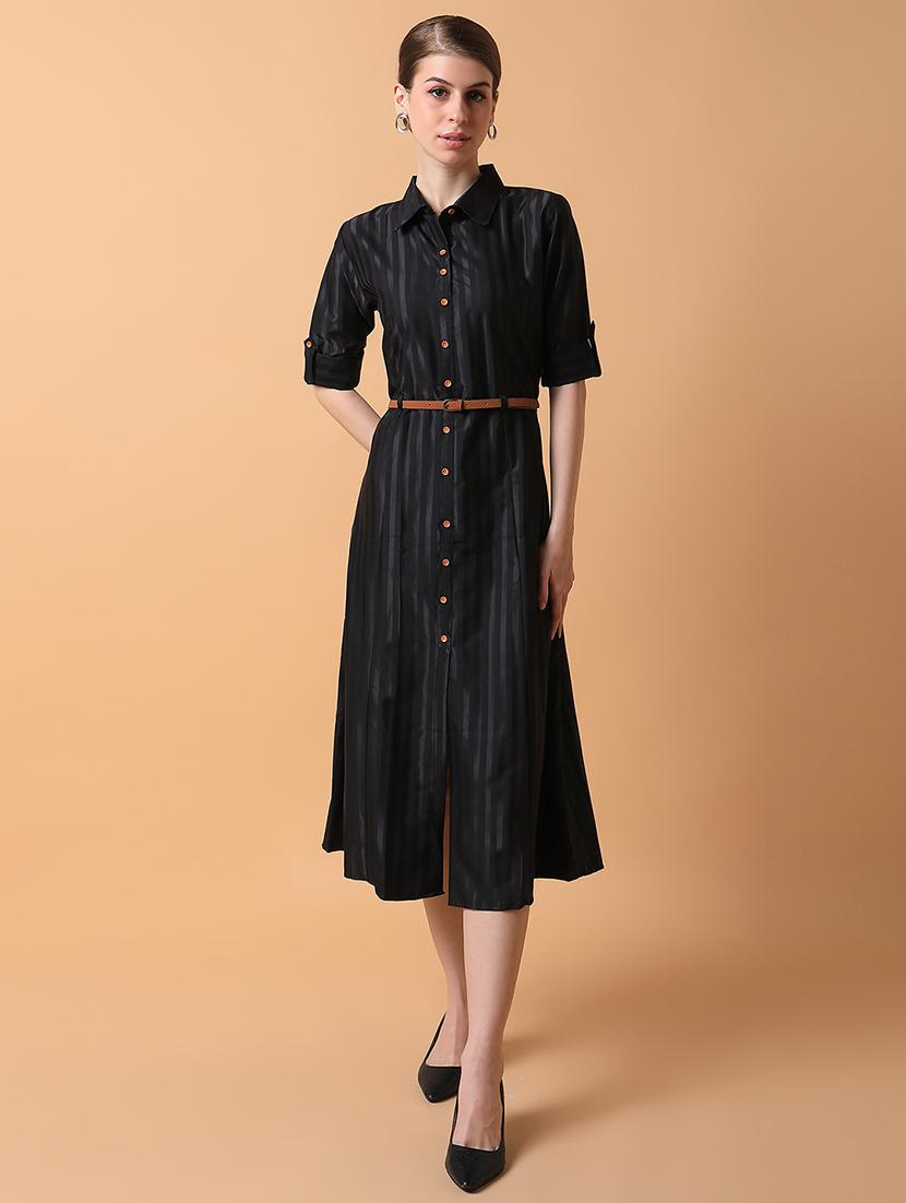 women striped collared shirt dress - 21514565 -  Zoom Image - 0