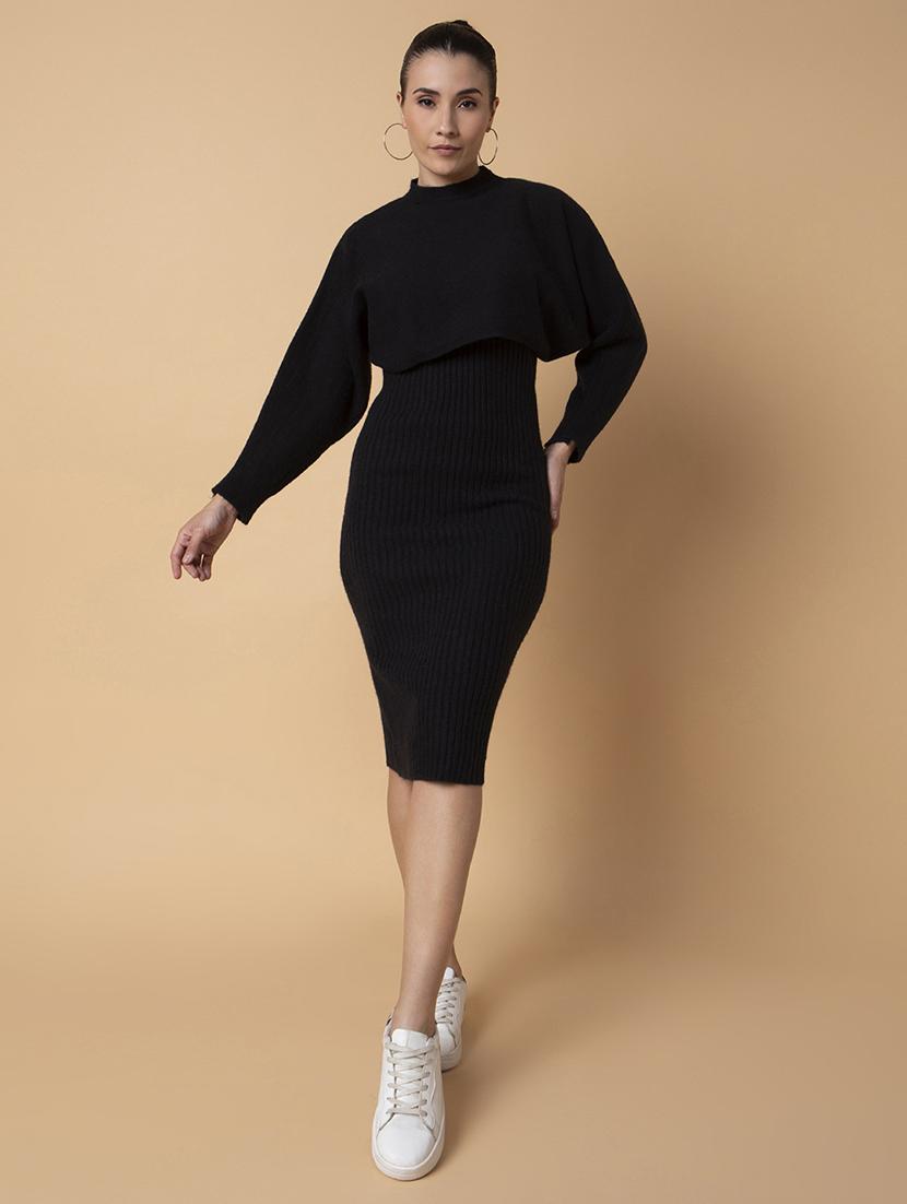 women black solid bodycon dress - 21514567 -  Zoom Image - 0
