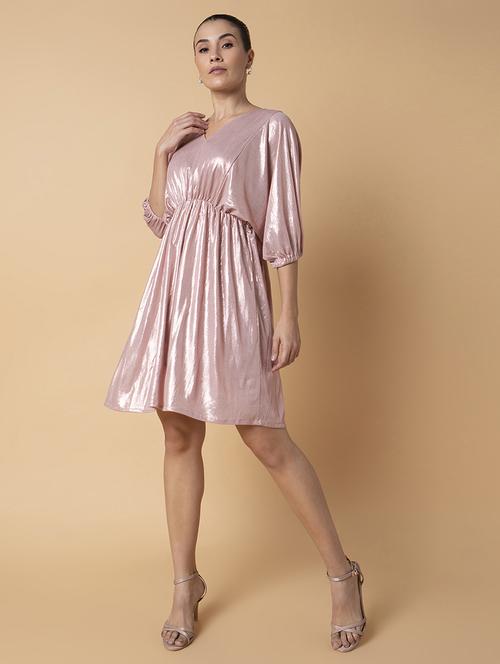 women self design v neck a-line dress - 21514572 -  Standard Image - 0