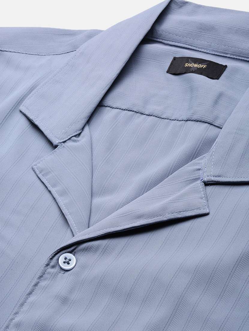 men purist blue self design co-ord sets - 21514668 - Standard Image - 7