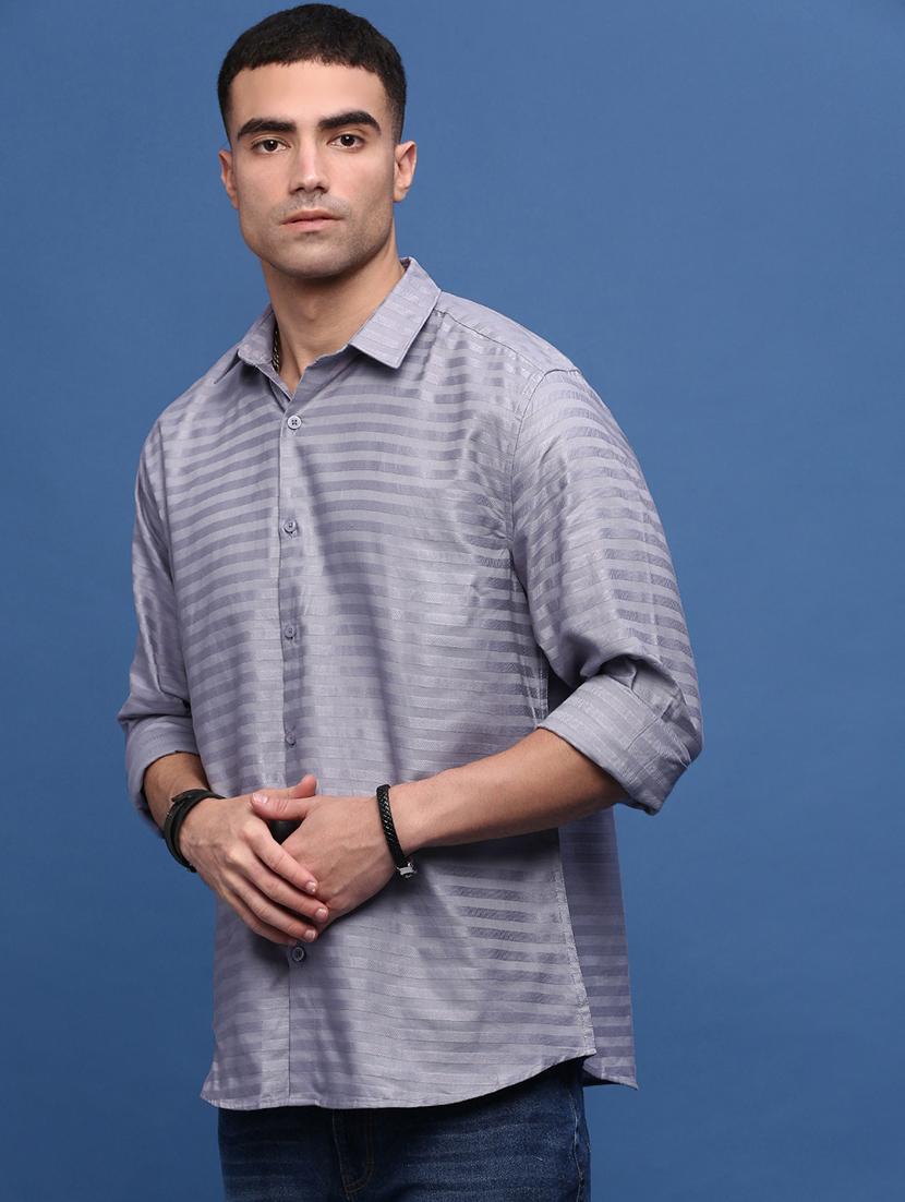 men collared stripes casual shirt - 21514696 - Standard Image - 2