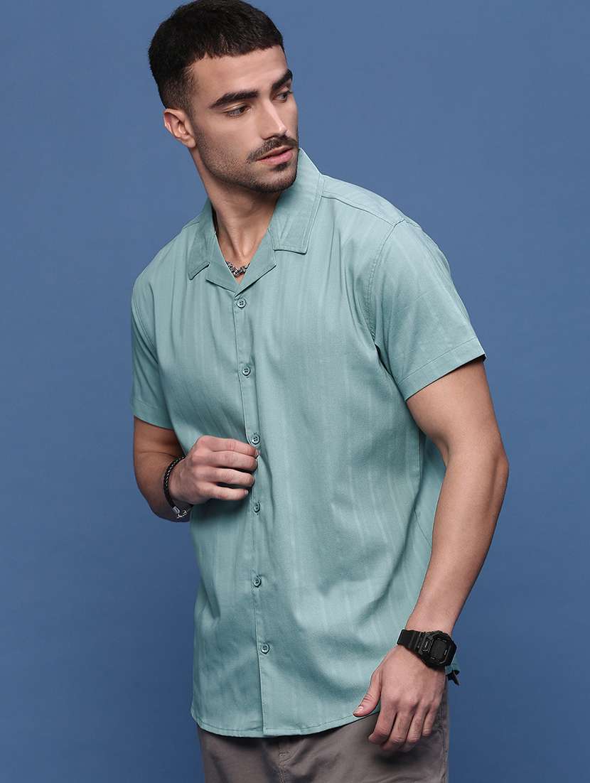 men collared solid casual shirt - 21514713 -  Standard Image - 2
