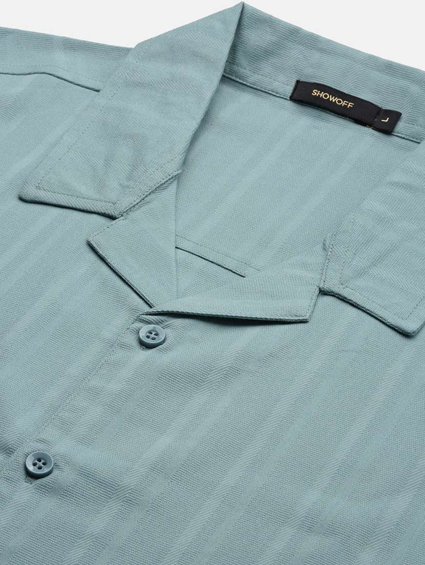 men collared solid casual shirt - 21514713 -  Standard Image - 7