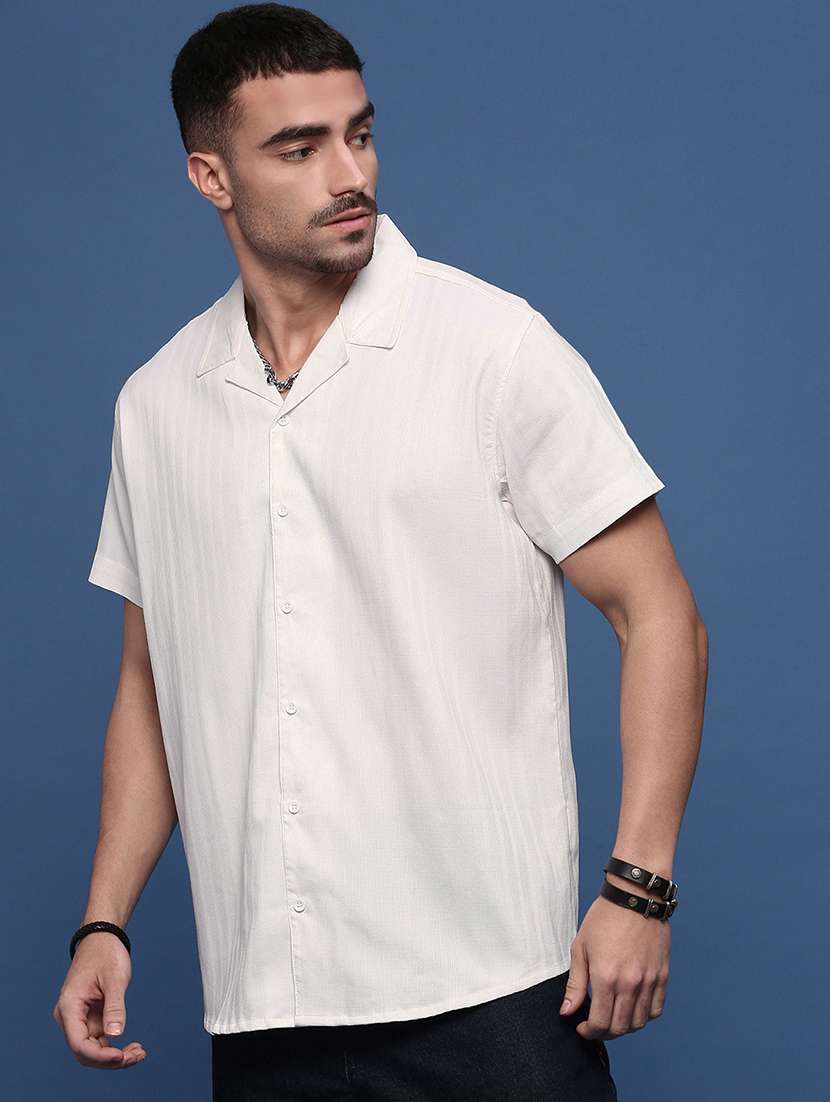 men self design short sleeves casual shirts - 21514720 -  Standard Image - 2