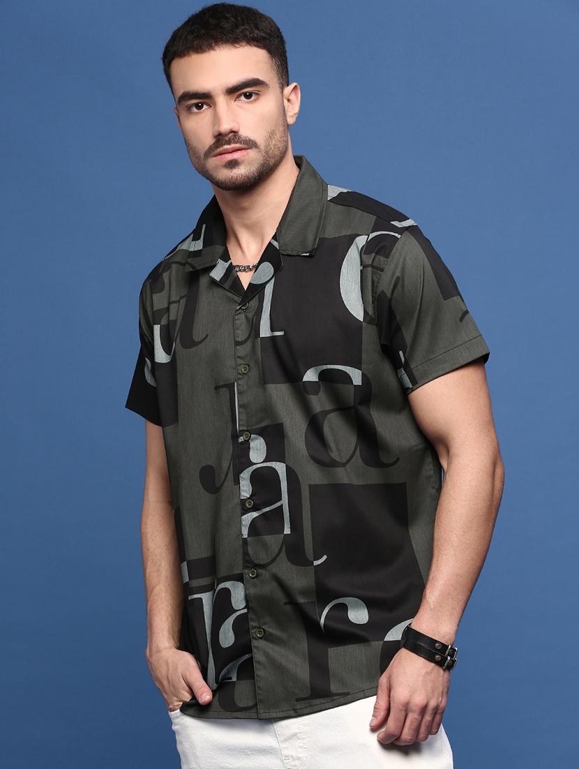 men typography short sleeves casual shirts - 21514741 - Standard Image - 2