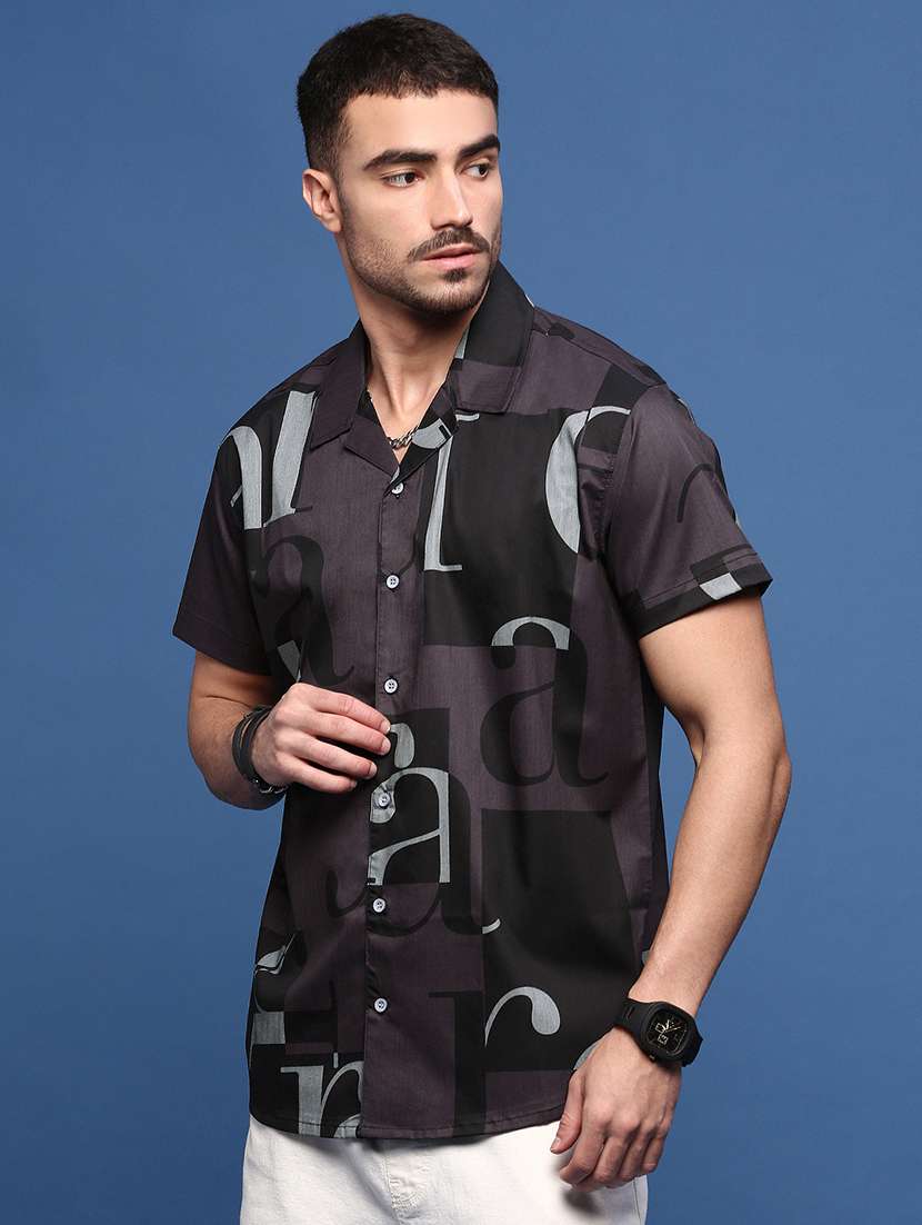 men purple cotton blend casual shirt - 21514742 -  Standard Image - 2