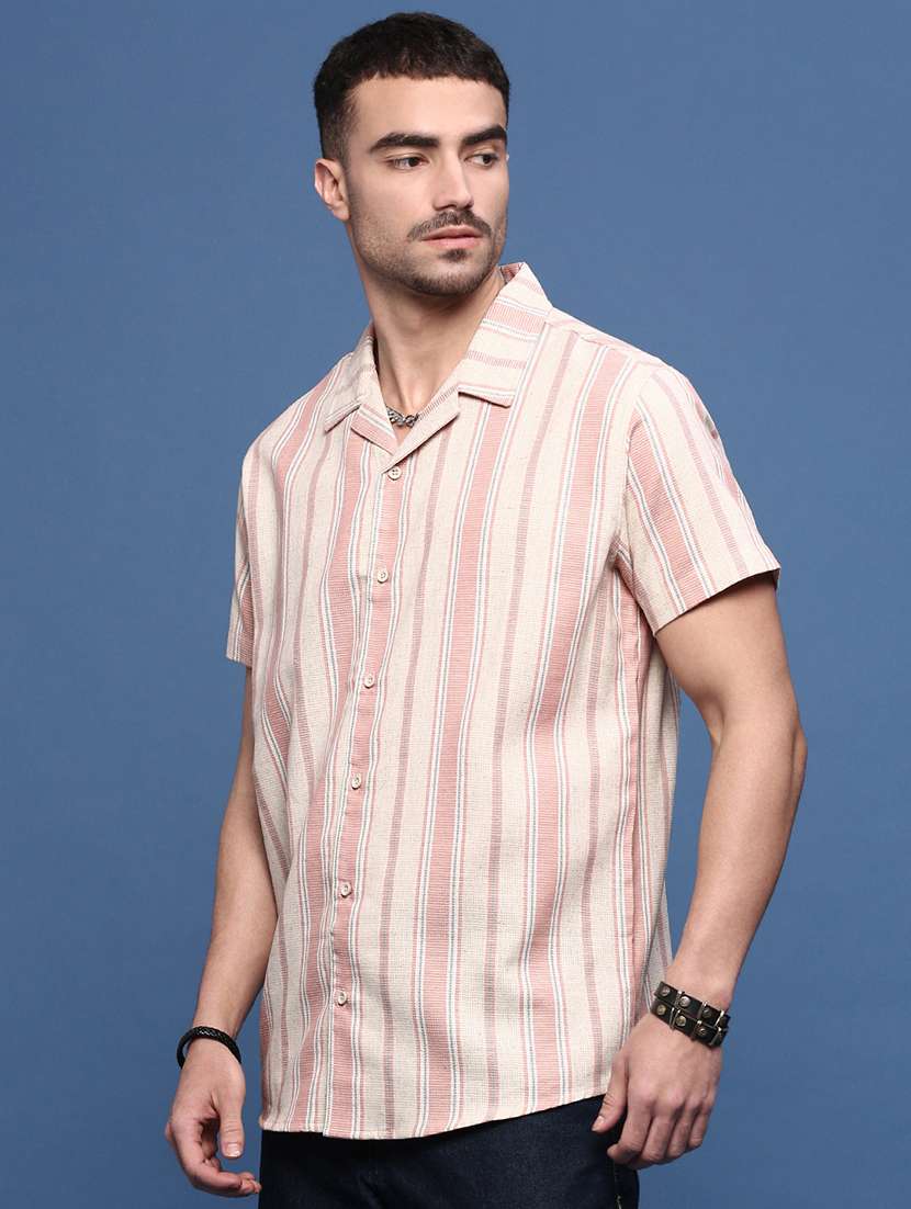 men collared stripes casual shirt - 21514747 -  Standard Image - 2