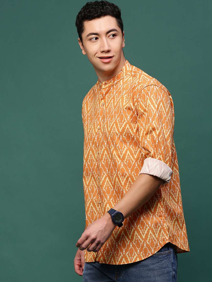 men long sleeve printed casual shirt - 21514757 -  Standard Image - 2