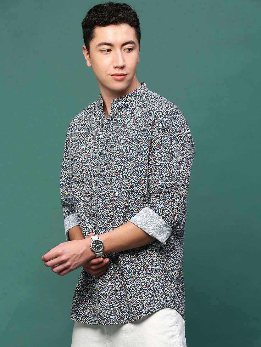men long sleeve printed casual shirt - 21514763 -  Standard Image - 2