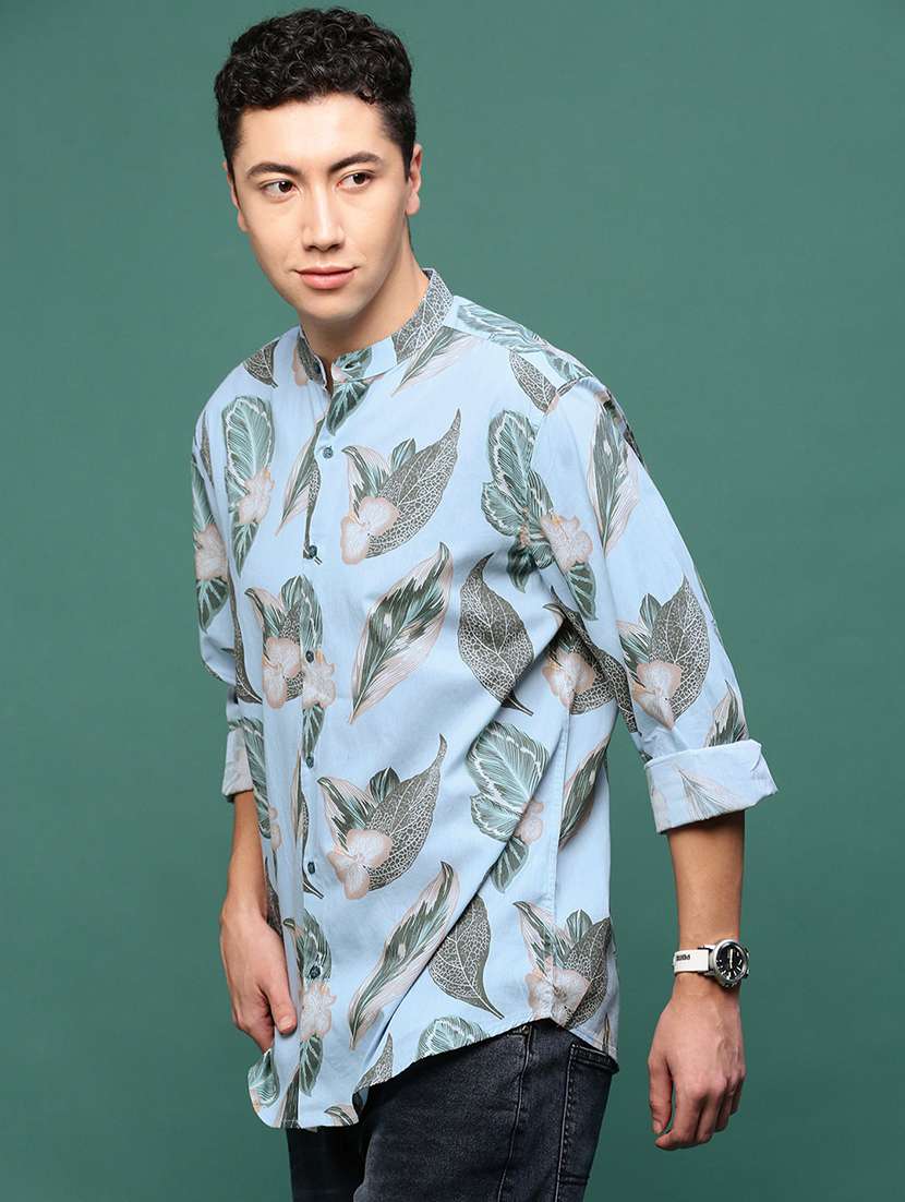men long sleeve printed casual shirt - 21514770 -  Standard Image - 2