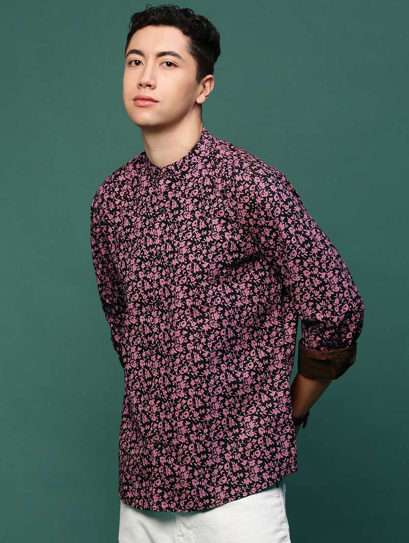 men black cotton blend casual shirt - 21514771 -  Standard Image - 2