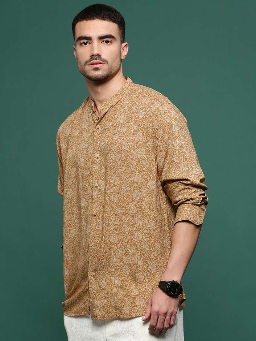 men printed long sleeves casual shirts - 21514772 -  Standard Image - 2