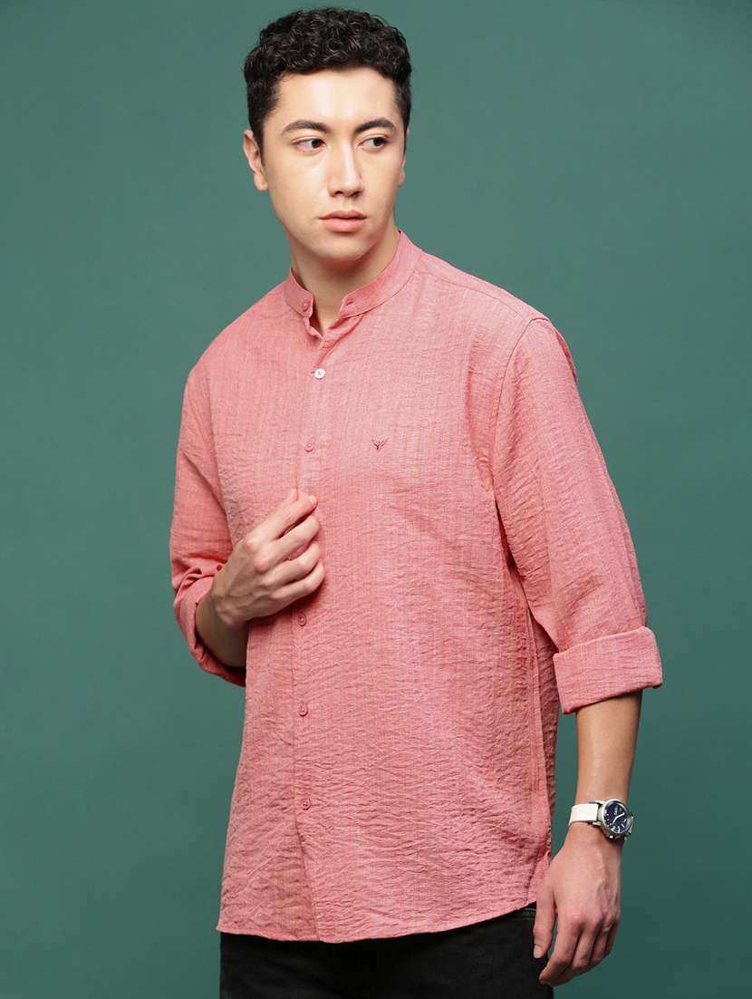 men long sleeve solid casual shirt - 21514781 -  Standard Image - 2