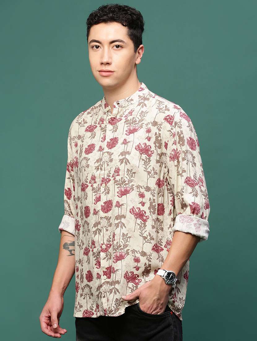 men long sleeve printed casual shirt - 21514785 -  Standard Image - 2