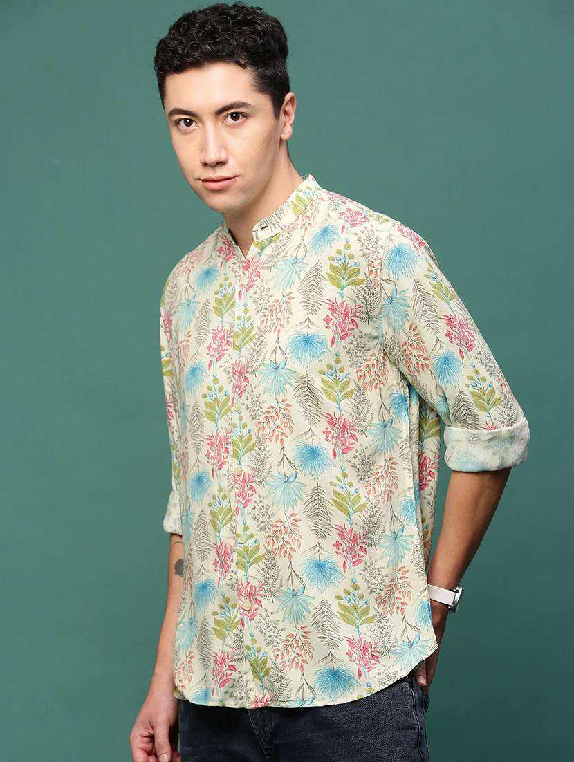 men long sleeve printed casual shirt - 21514789 -  Standard Image - 2