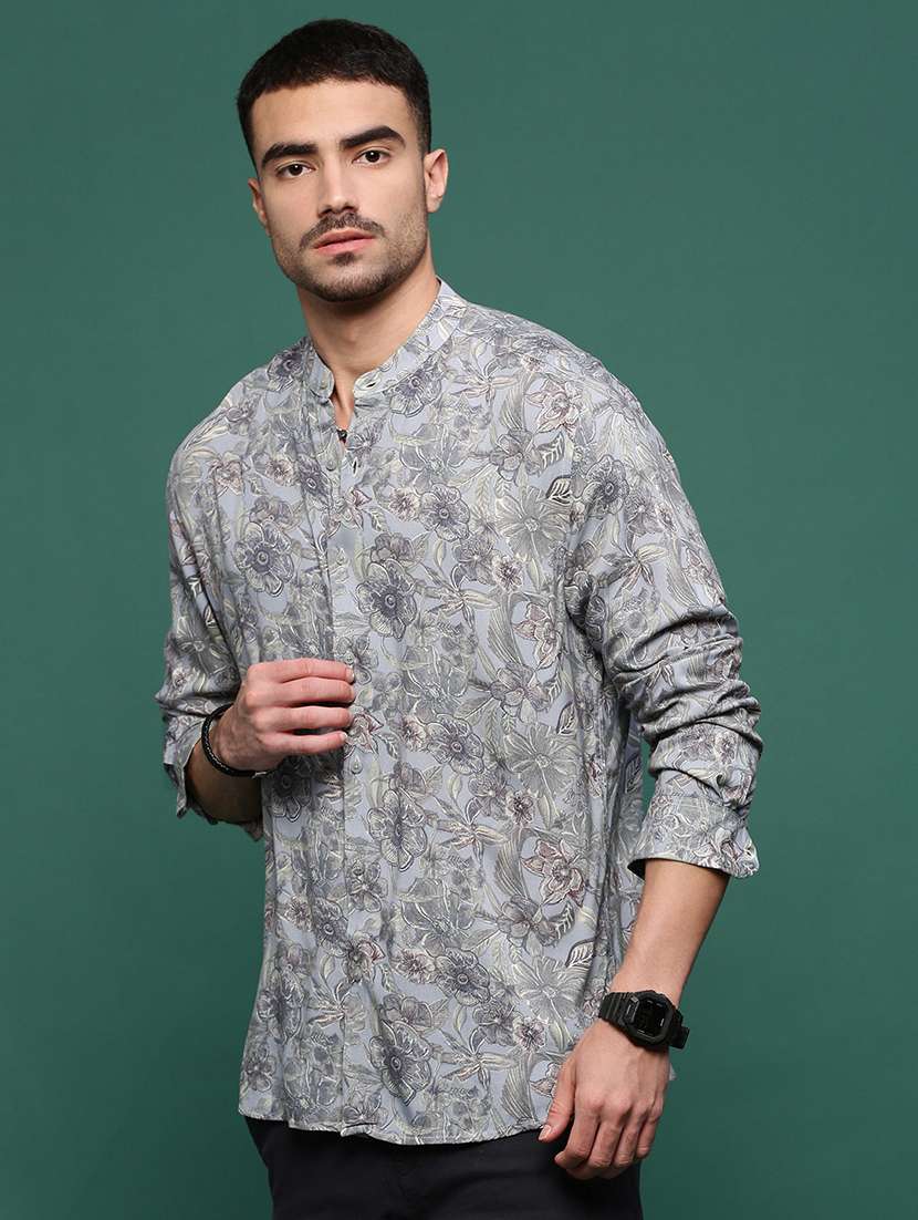 men long sleeve printed casual shirt - 21514790 -  Standard Image - 2