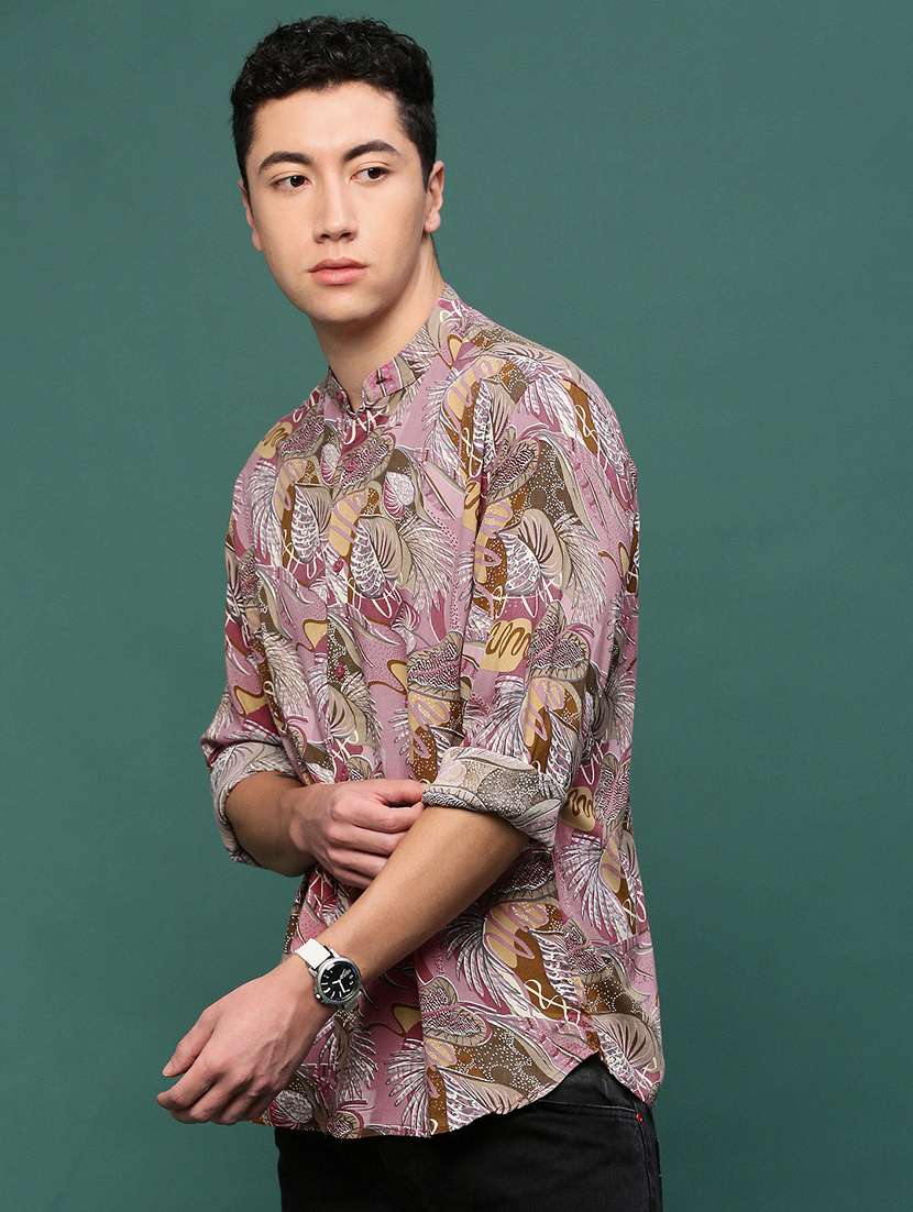 men long sleeve printed casual shirt - 21514796 -  Standard Image - 2