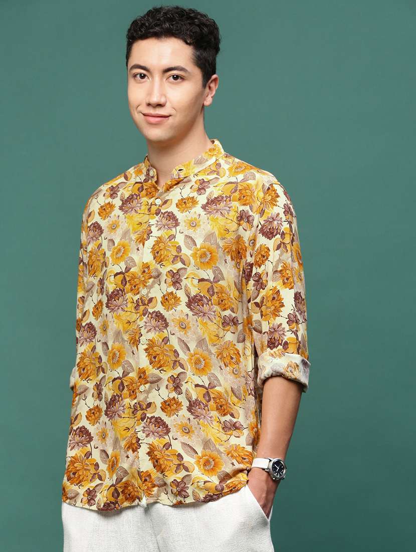 men long sleeve printed casual shirt - 21514799 -  Standard Image - 2