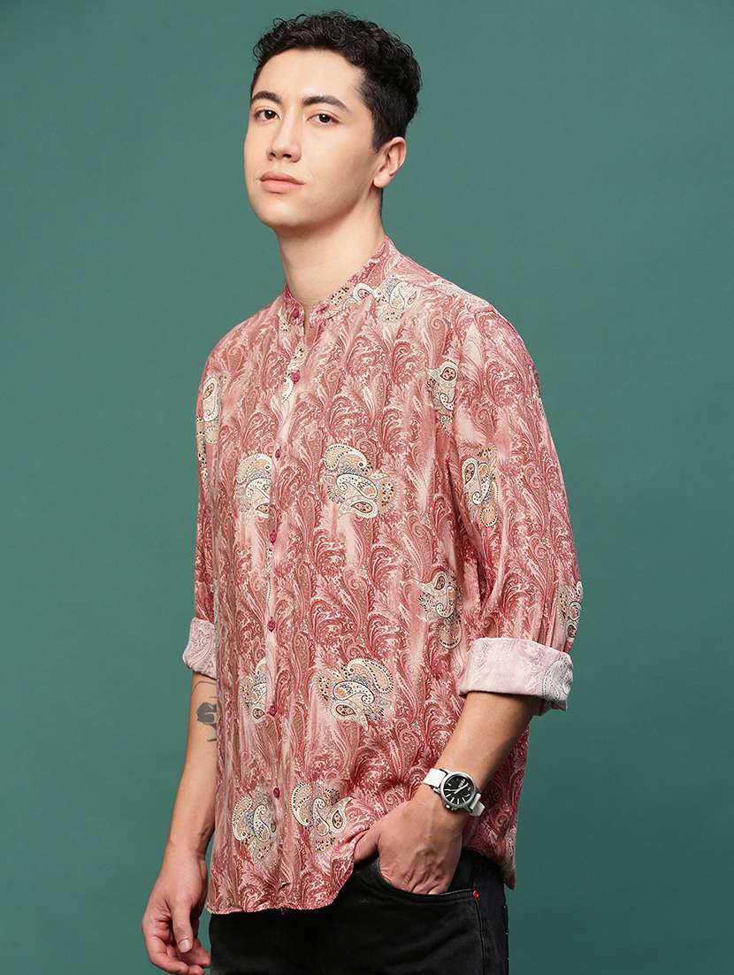 men long sleeve printed casual shirt - 21514802 -  Standard Image - 2
