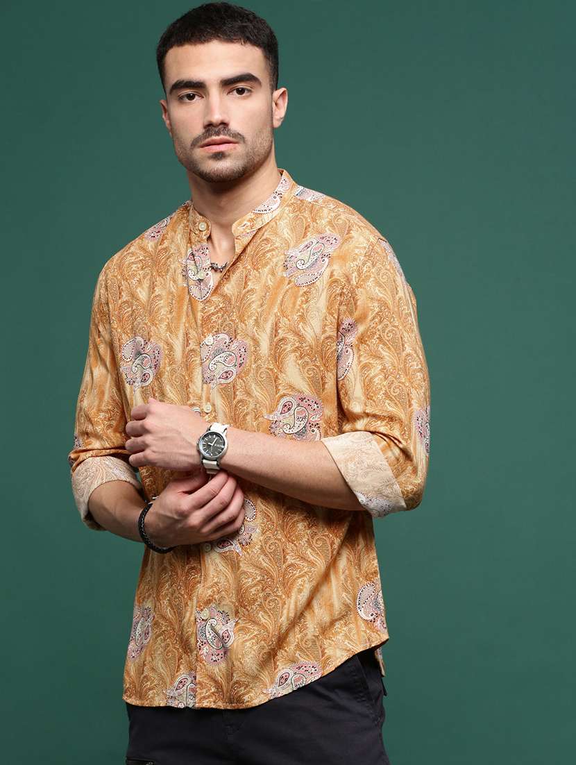 men paisley long sleeves casual shirts - 21514803 -  Standard Image - 2