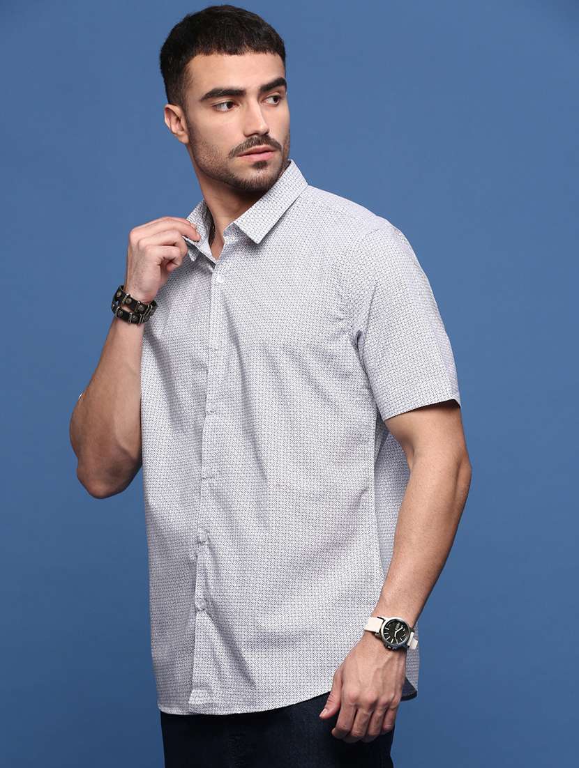 men collared printed casual shirt - 21514826 -  Standard Image - 2