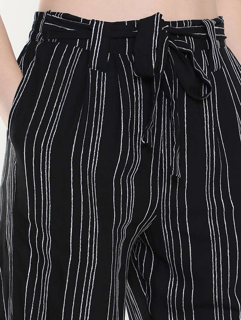 women black striped top and trouser co-ord set - 21514853 -  Standard Image - 7