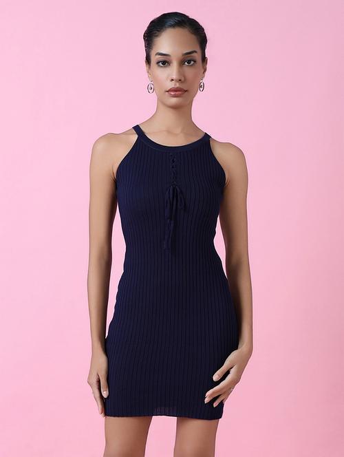 women navy blue solids bodycon dress - 21514862 - Standard Image - 0