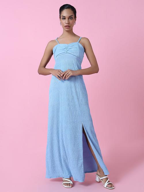 women light blue solids maxi dress - 21514885 -  Standard Image - 0