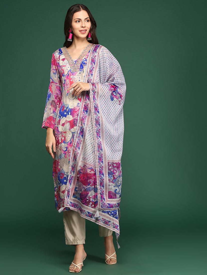 women multi color printed kurta pant set with dupatta - 21514918 -  Zoom Image - 0