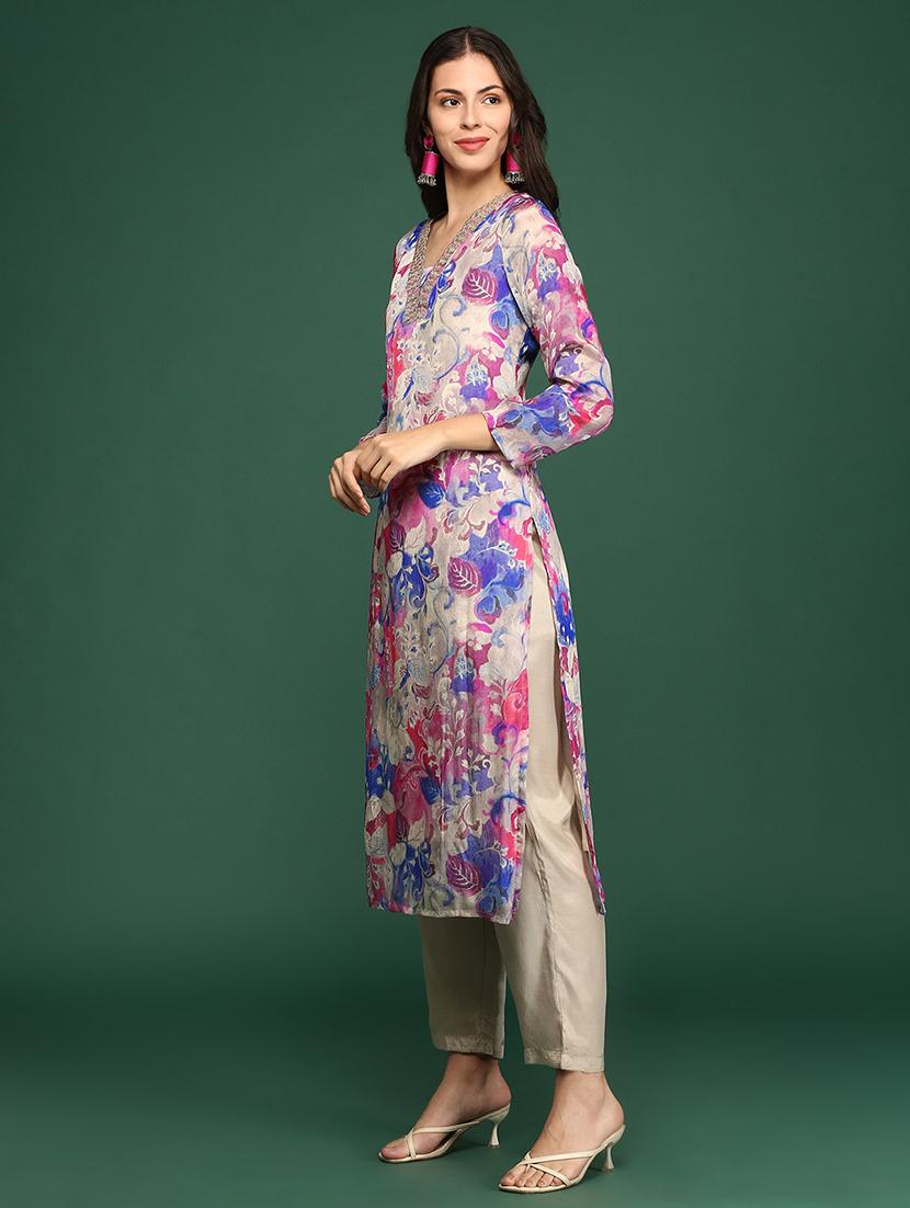 women multi color printed kurta pant set with dupatta - 21514918 - Standard Image - 2