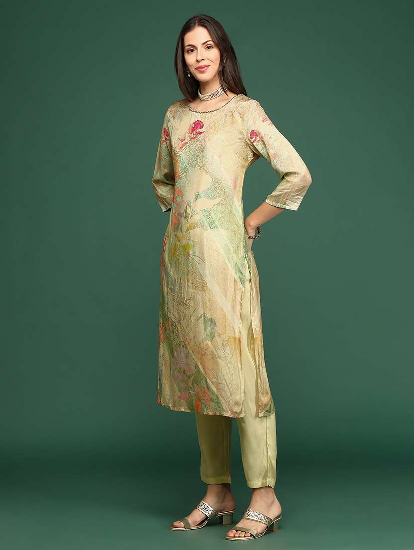 women neo mint printed kurta pant set with dupatta - 21514924 -  Standard Image - 2