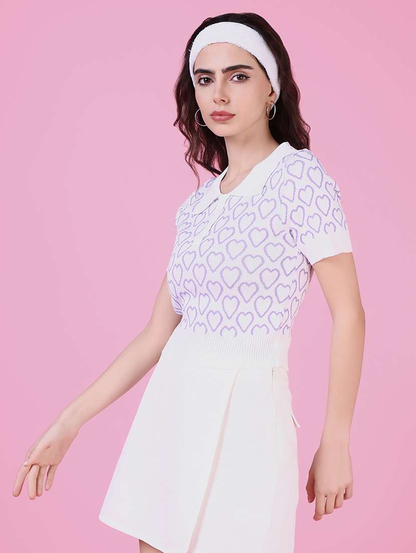 women white self-designed crop top - 21515001 -  Standard Image - 2