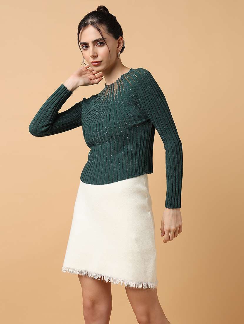 women green self-designed regular top - 21515082 -  Standard Image - 2