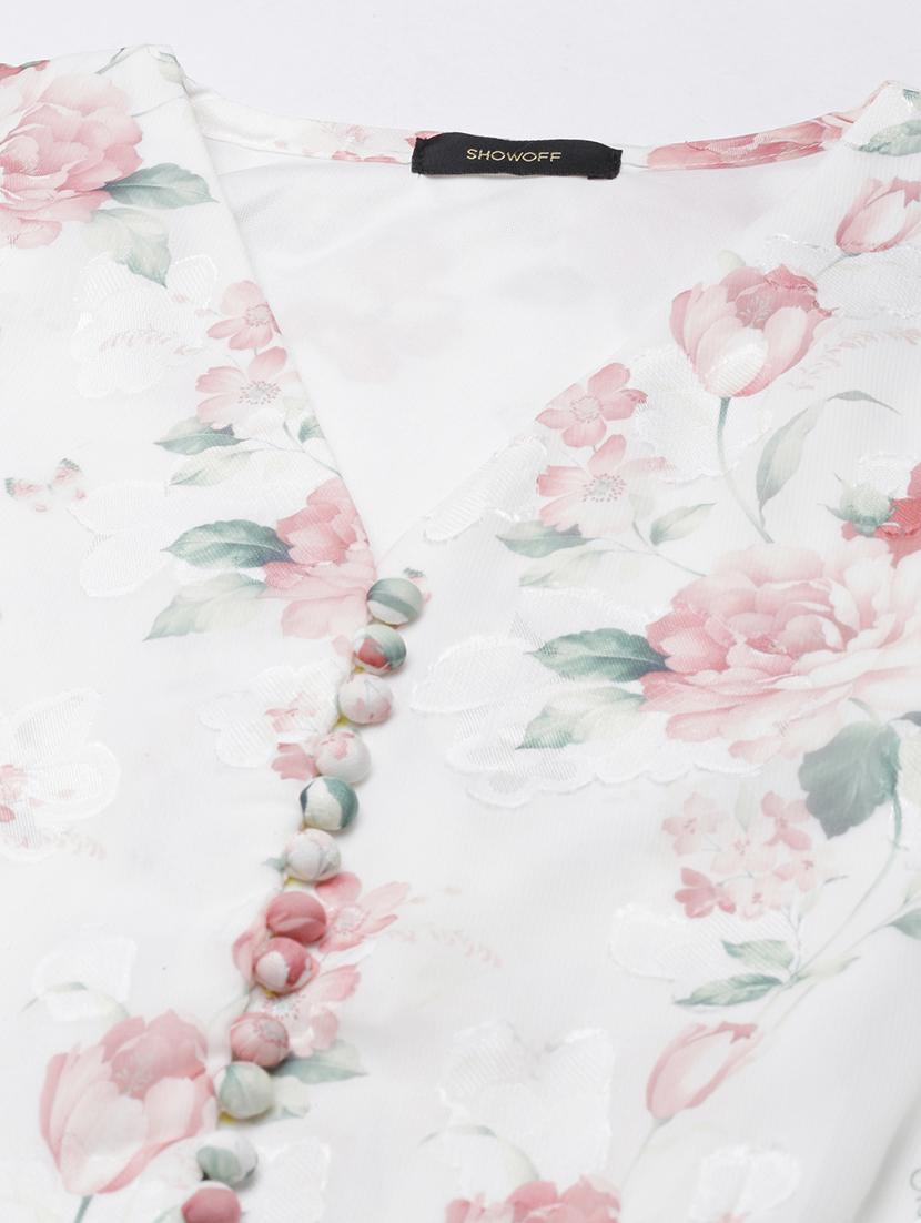 women white floral printed peplum top - 21515116 - Standard Image - 7