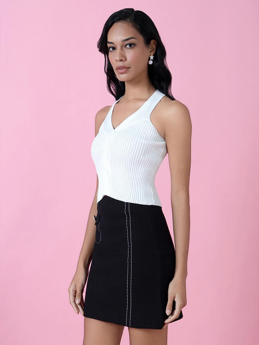 women white solids sleeveless top - 21515144 - Standard Image - 2