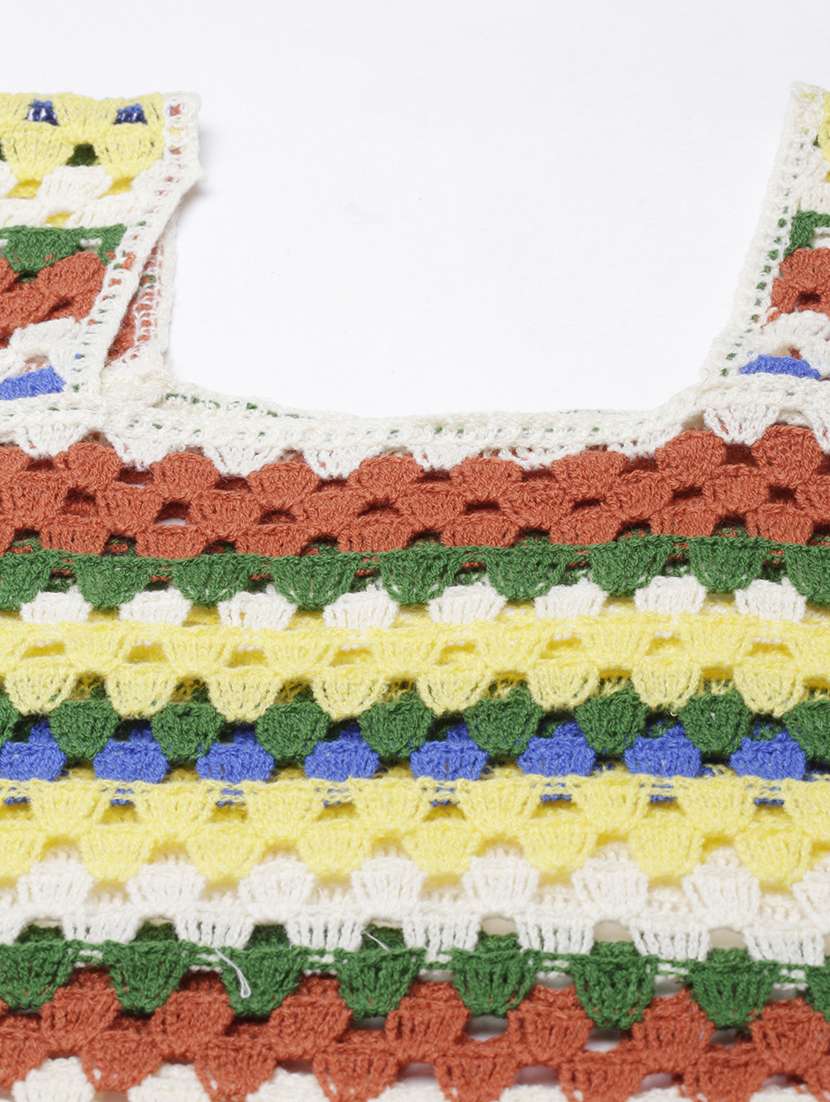 women sleeveless crochet crop top - 21515166 -  Standard Image - 7