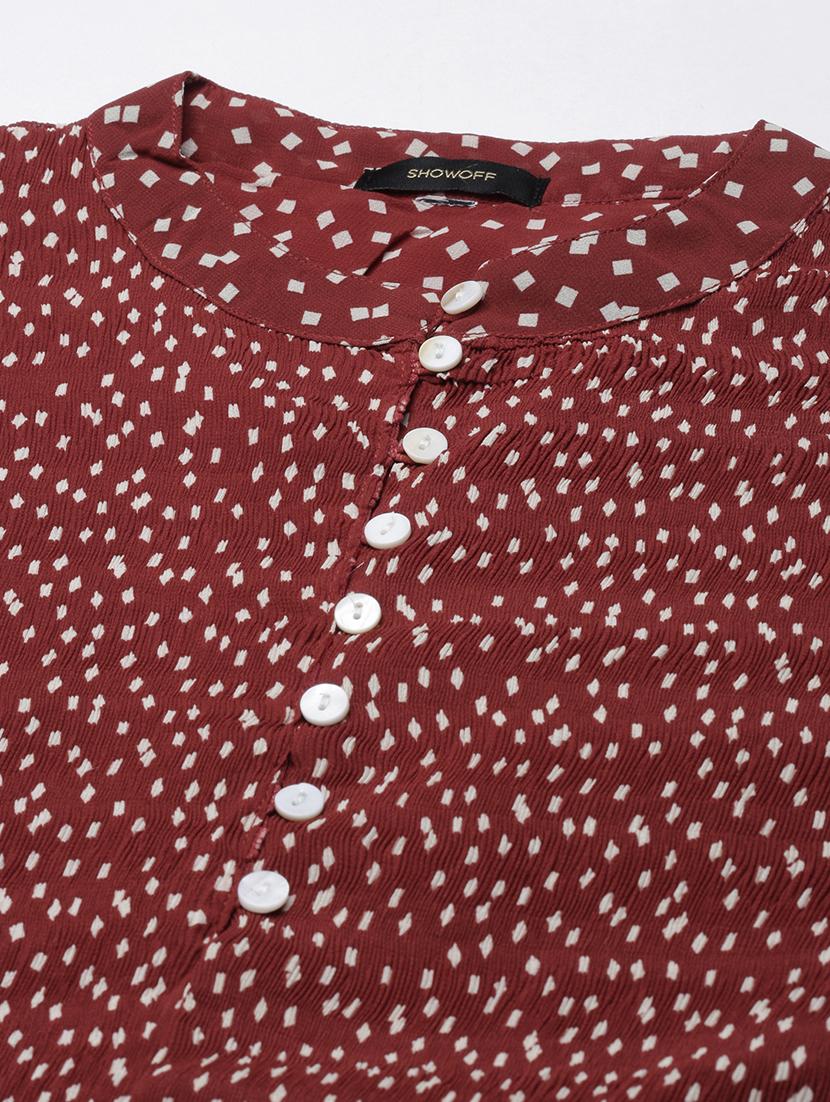 women red polka dot printed peplum top - 21515170 - Standard Image - 7