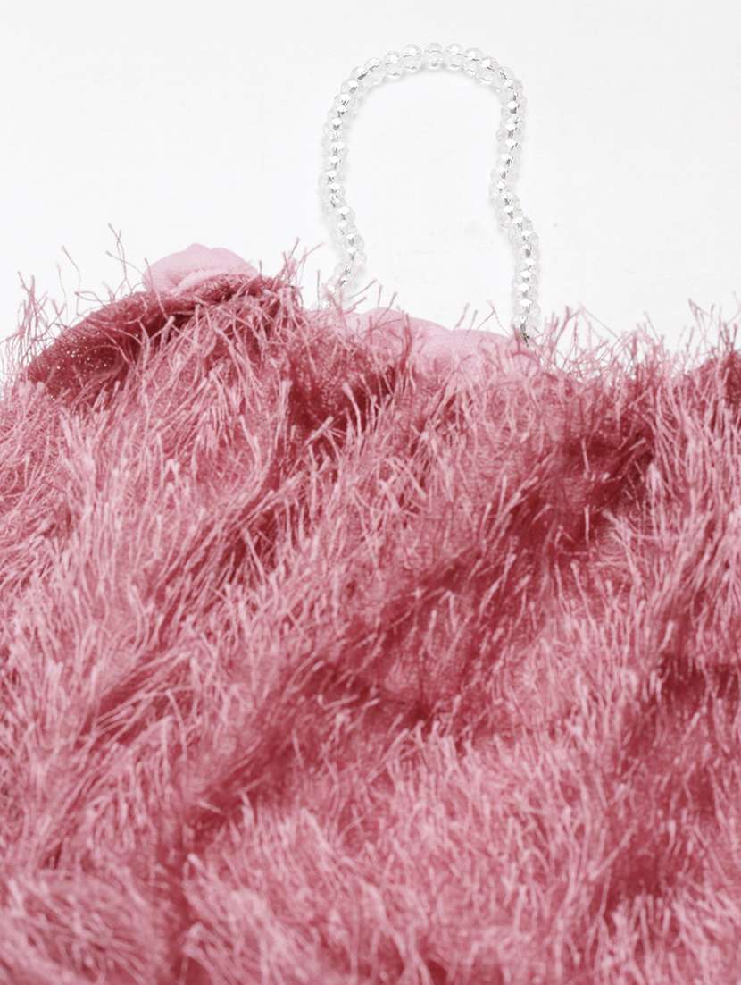 women mauve fur tube top - 21515200 -  Standard Image - 7