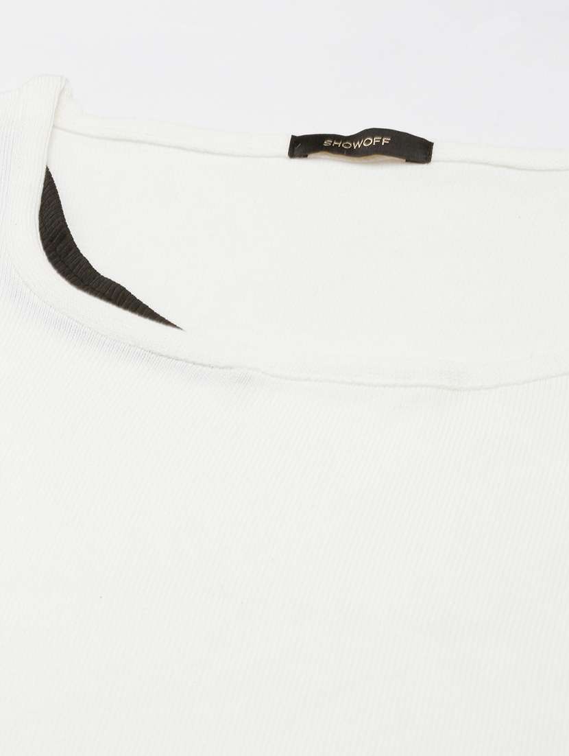 women white color block regular top - 21515212 -  Standard Image - 7