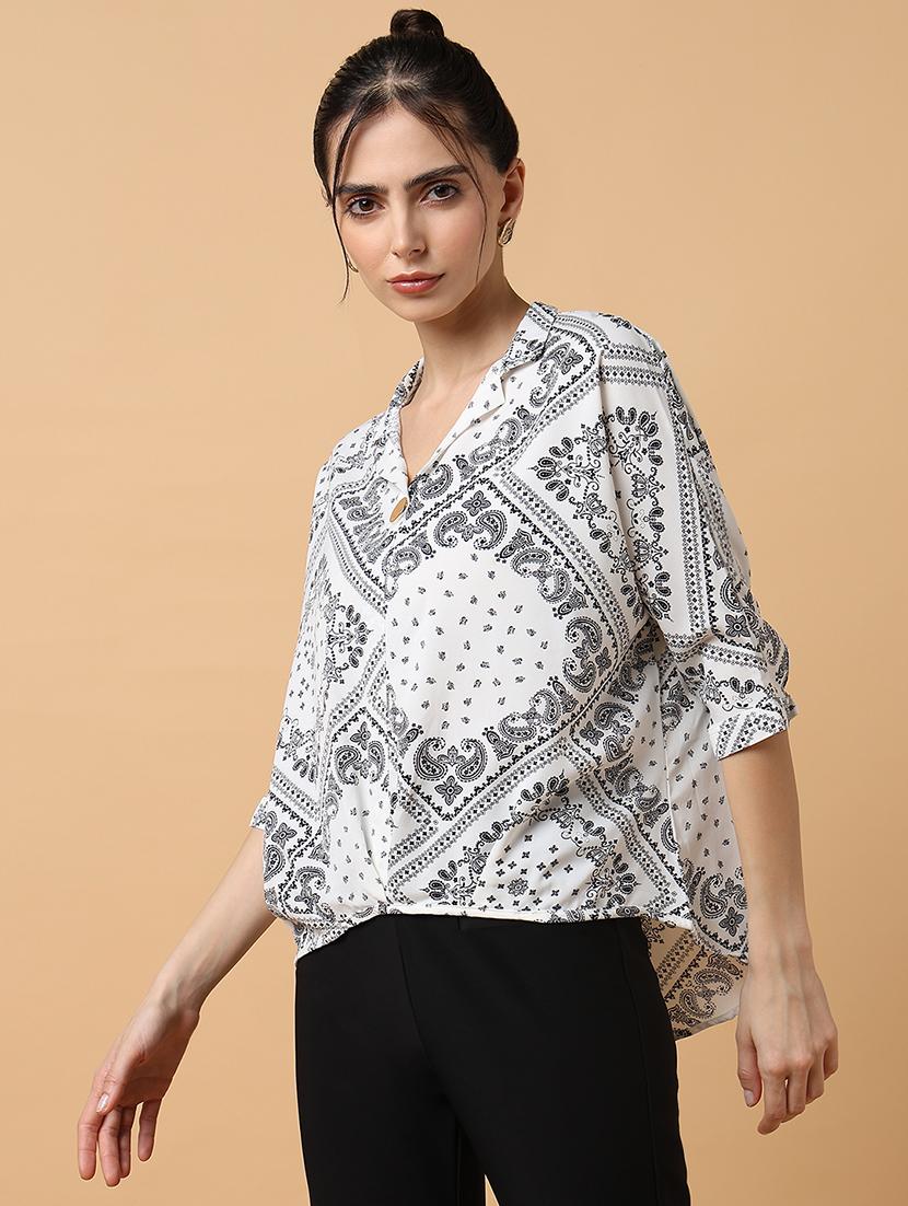 women white graphic printed regular top - 21515219 - Standard Image - 2