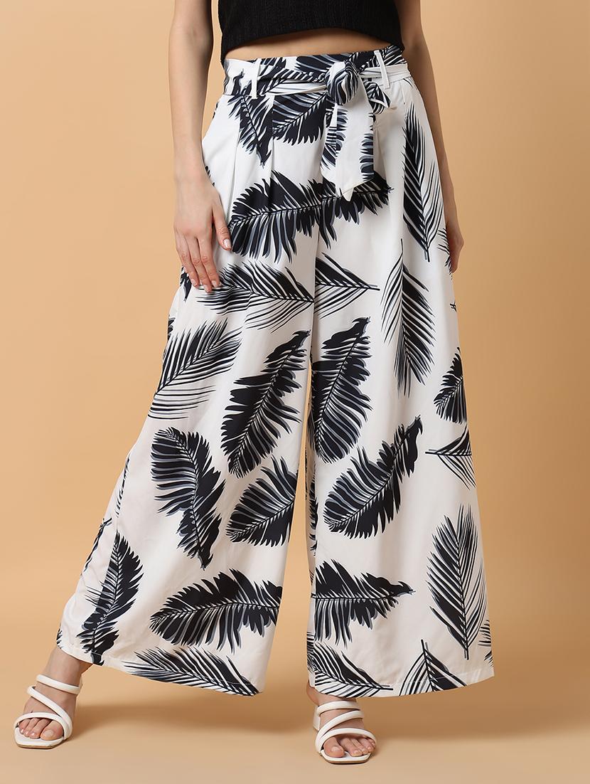women white crepe wide leg trouser - 21515236 - Zoom Image - 0