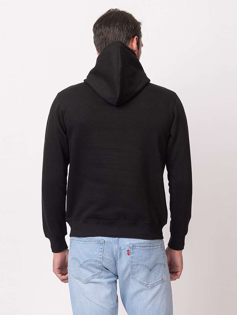 men black cotton chest print sweatshirt - 21515319 - Standard Image - 2
