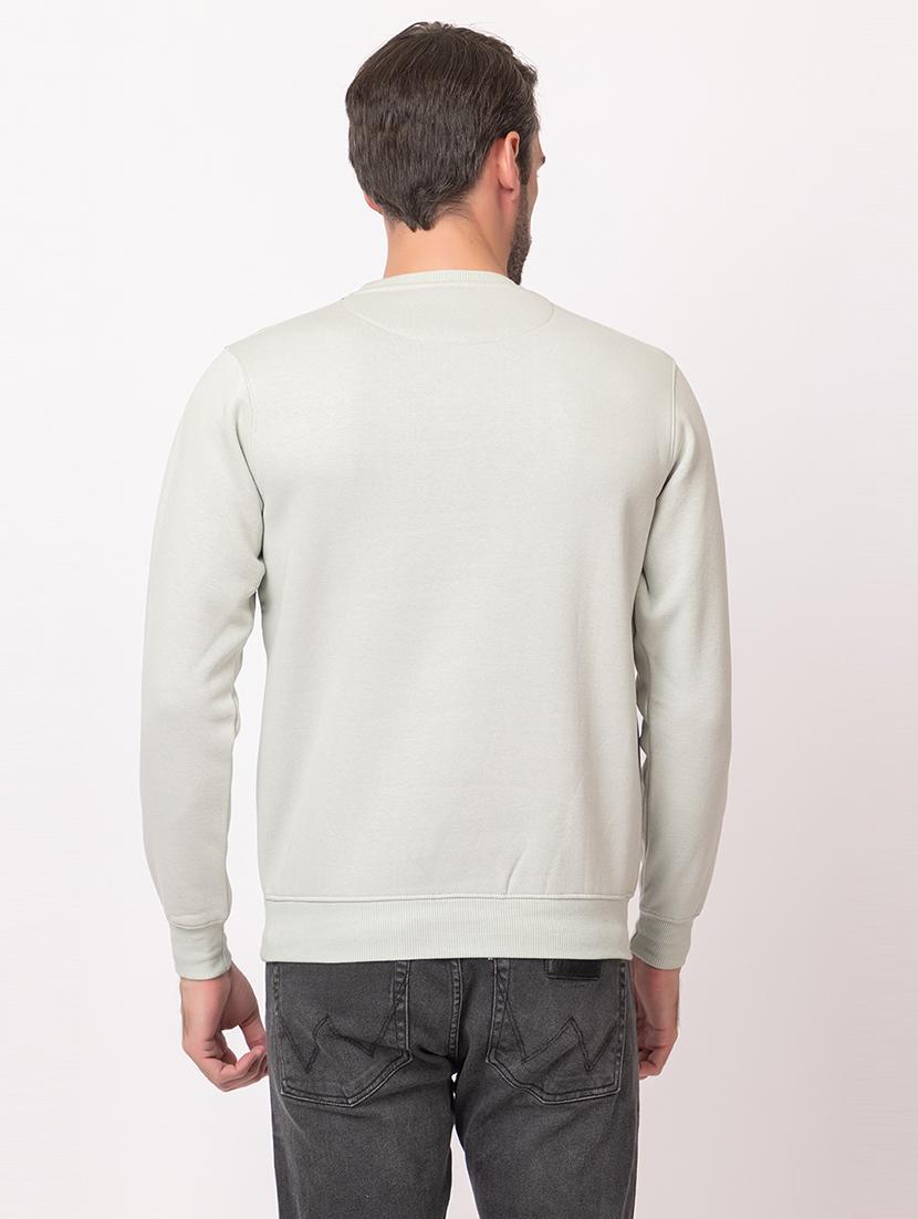 men grey cotton chest print sweatshirt - 21515320 - Standard Image - 2