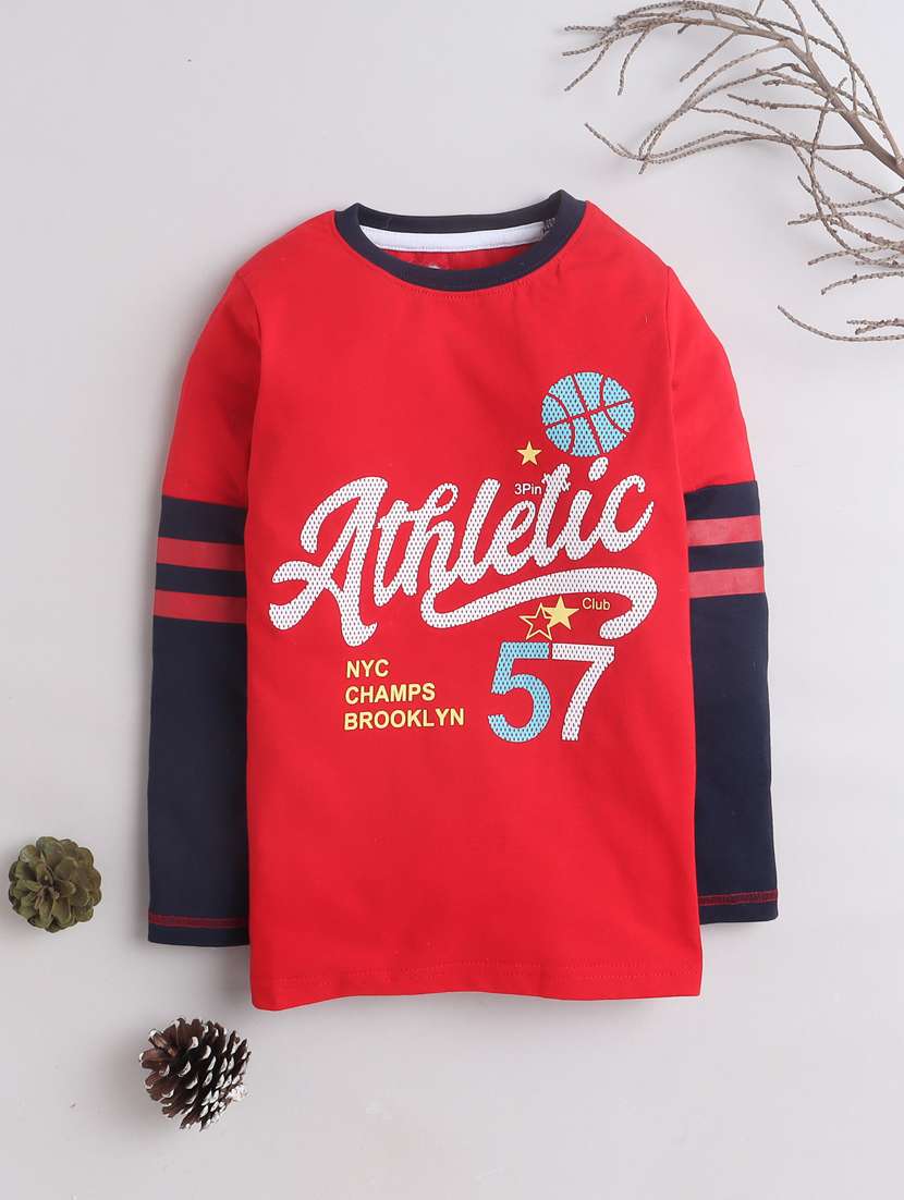 boy printed long sleeves t-shirt