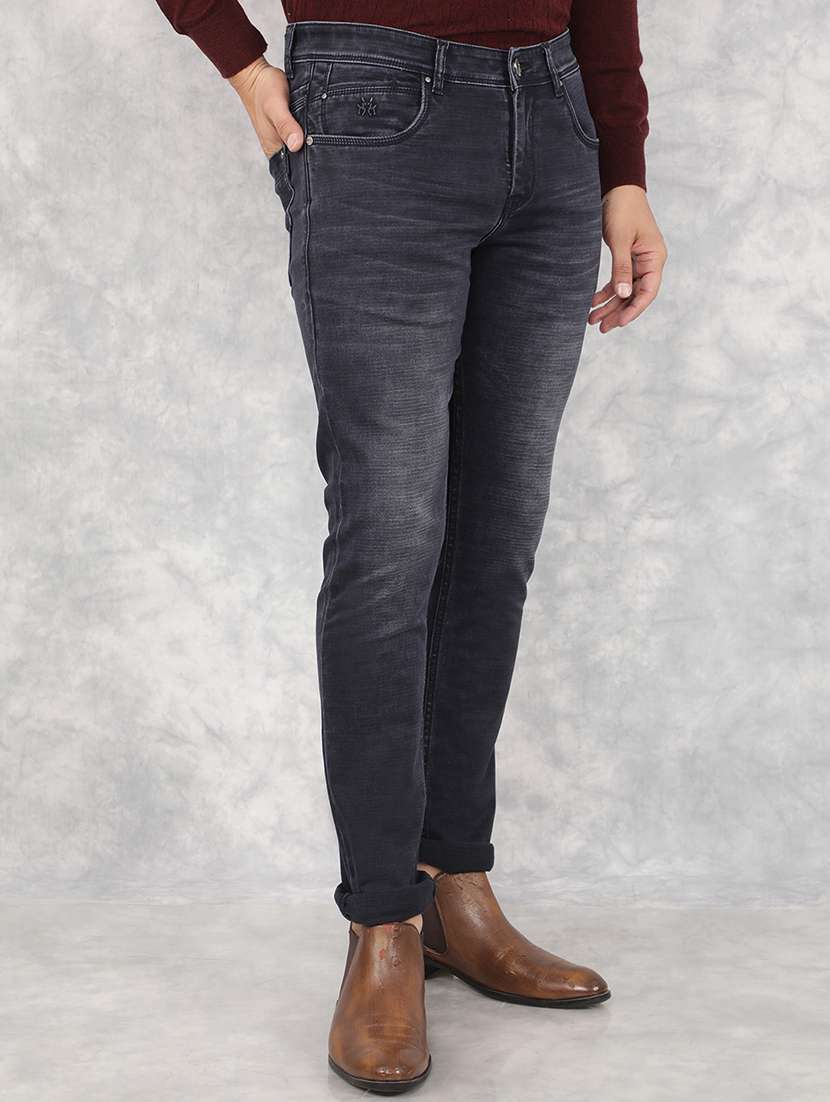 men mid-rise plain slim fit jean - 21517874 -  Standard Image - 2