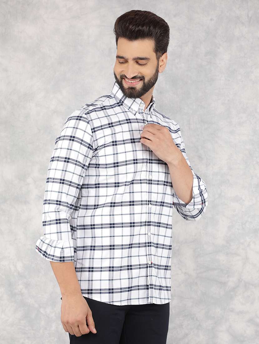 men checks long sleeves casual shirts - 21517876 -  Standard Image - 2