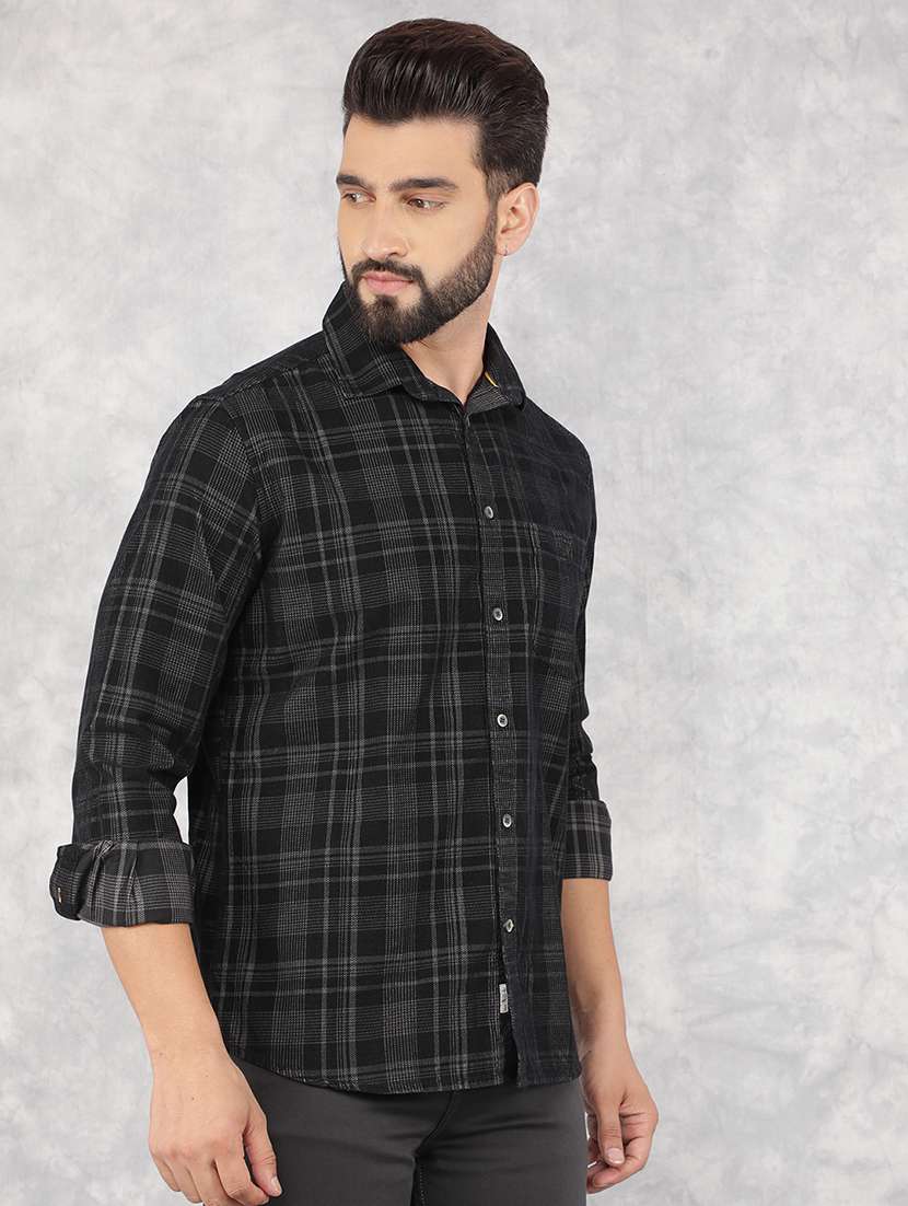 men black cotton casual shirt - 21517899 -  Standard Image - 2