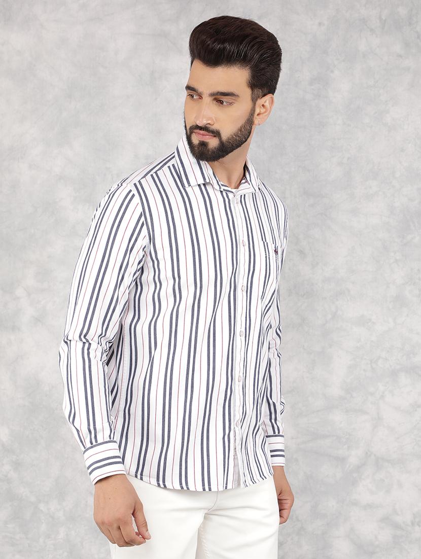 men white cotton casual shirt - 21517920 - Standard Image - 2